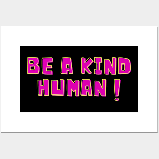 Be A Kind Human Posters and Art